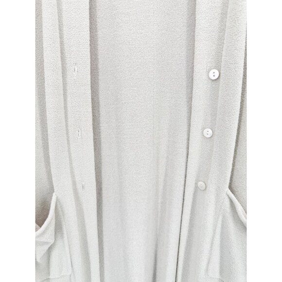 Barefoot Dreams Cozychic Ultra Lite Long Cardigan Duster M Stone - Picture 4 of 11